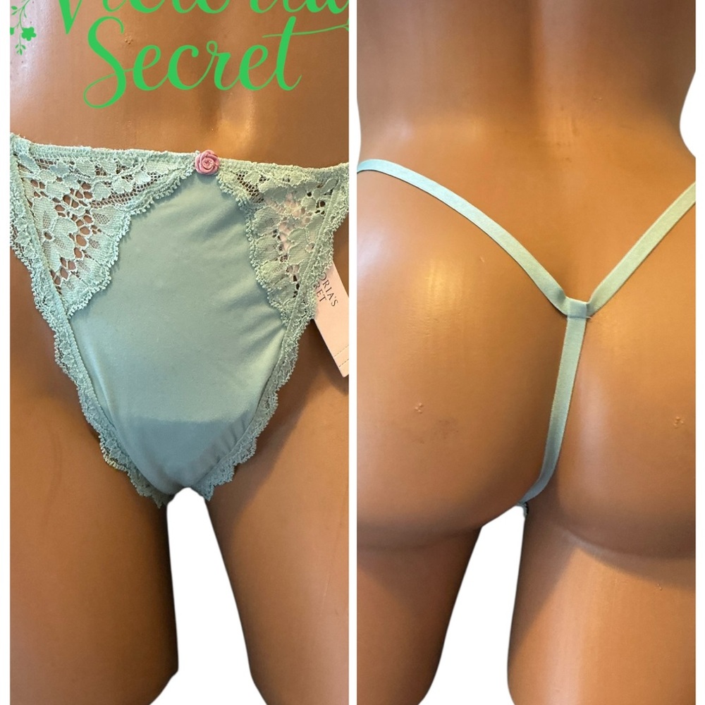 Victoria's Secret Light Blue Lace Panty